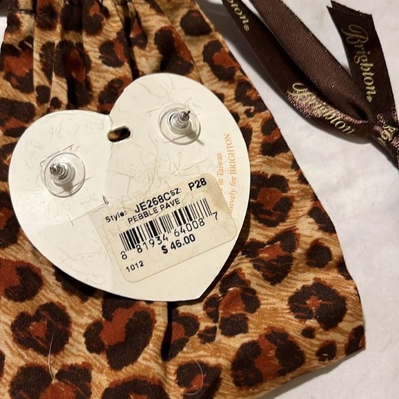 NWT💥Brighton Pebble Pave Two tone Bracelet & Earrings Set! Gorgeous w/pouch! 😍 - Picture 5 of 5